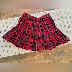 Crewcuts - Girls Vibrant Plaid Ruffle Skirt - Size M (8-9)
